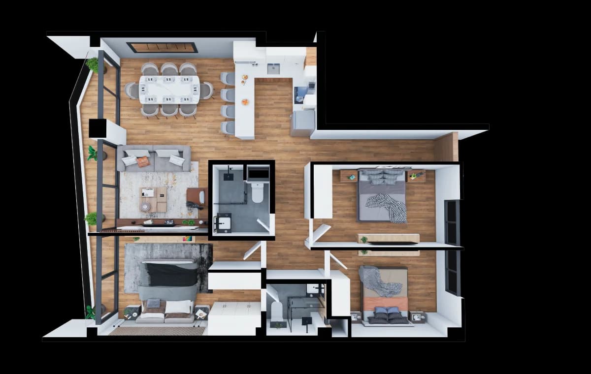Departamento Tipo 1 - Familiar - Plano 1